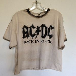 AC/DC | Tops | Acdc Destroyed Vintage Wash Tee Back In Black Music ...